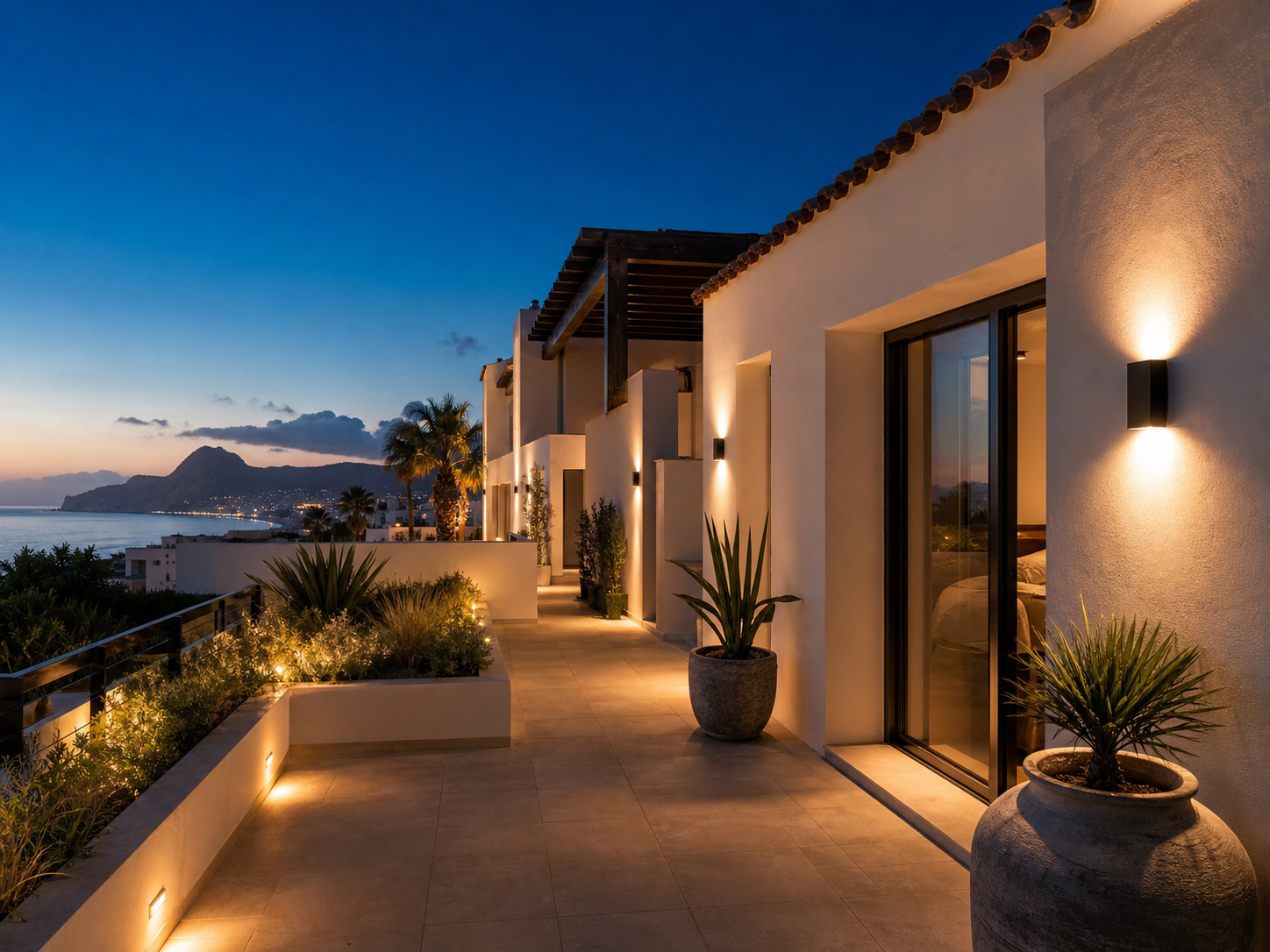 Iluminación exterior residencial eficiente